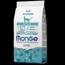 Сухой корм Monge Cаt Sterilised с треской, 1,5 кг (70005531)