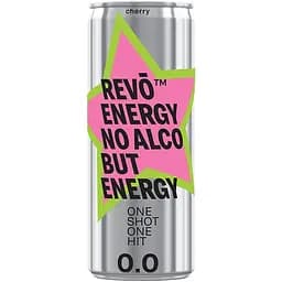 Напій енергетичний Revo Energy Вишня безалкогольний сильногазований 0.25 л