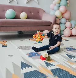 Дитячий двосторонній складаний килимок Poppet Прогулянка та Дорожні подорожі, 200x180 см (PP006-200) - мініатюра 6