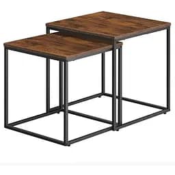 Комплект журнальных столиков Leobert Nika квадратный 50х50 50.5 см, 45х45х45.5 коричневый