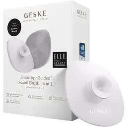 Щітка для обличчя GESKE Facial Brush 4 в 1 з тримачем пудрова