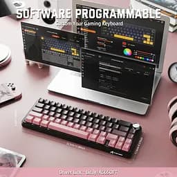 Ігрова механічна клавіатура Attack Shark X66 / 60% / Три режими підключення / Strawberry Switch / Pink - мініатюра 9