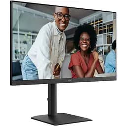 TFT 27" AOC U27E4CV, 4K UHD, IPS, 2xHDMI, DP, USB-C, RJ-45, USB hub, HAS, Pivot, кол., чорний - мініатюра 2