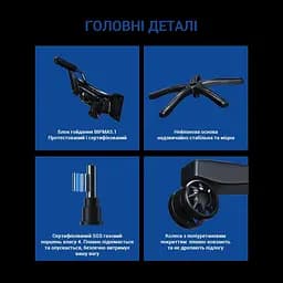 Ігрове крісло Anda Seat Luna Color Size L Black/Blue (AD18-48-BS-PV) - мініатюра 11