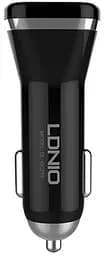 Автомобільний зарядний пристрій LDNIO DL-C219 Car charger 2USB 2.1A + Lightning cable Black