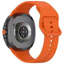 Силіконовий ремінець на смарт годинник Samsung Galaxy Watch 8 40mm/8 Classic 46mm/8 44mm, Silicone, orange, зі зручною застібкою, на фітнес браслет, ArmorStandart (ARM86875) - мініатюра 2
