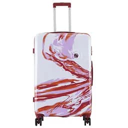Валіза велика Semi Line 28 дюймів (L) Polycarbonate/ABS-Plastic White/Red Print (T5654-3) - мініатюра 2