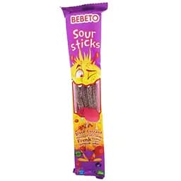 Цукерки жувальні Bebeto Кислі палички, Чорна смородина 30 г