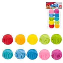 Набор игрушек для ванной: конструктор с текстурными фигурками. BATH TOYS 31х17х5 см det0006581