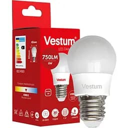Светодиодная лампа Vestum G45 8W 4100K 220V E27 1-VS-1209