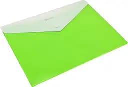 Папка-конверт А4 конверт на кнопці O35206 Optima, 2 відділи (4044572552064) Зелений