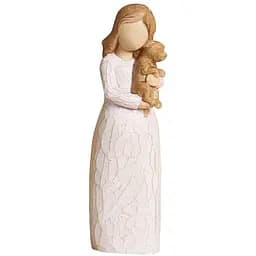 Статуетка декоративна МВМ My Home Дівчина з цуценям (DH-ST-08 COLOR)