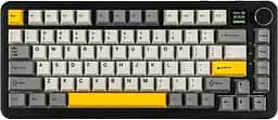 Iгрова механічна клавіатура Ajazz AK820 MAX Plus / Три режими підключення / Maillard Switch /Black Yellow