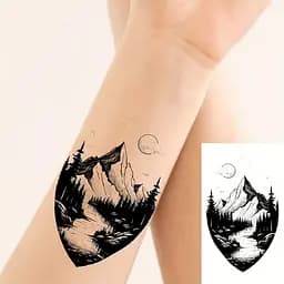 Набір дитячих тимчасових тату Чорні міні №3 black-tattoo-mini-set-3-3, 30 штук по 9,5*5,5 см - мініатюра 6