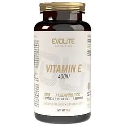 Витамин Е Evolite Nutrition Vitamin E 400 IU, 100 капсул для поддержки иммунной системы