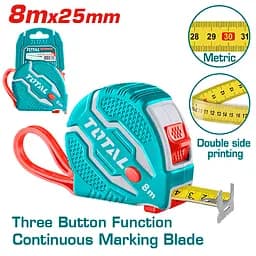 Рулетка TOTAL TMT126081M 8мх25мм.