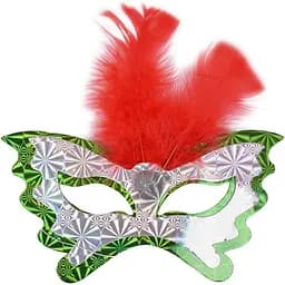 Маска 3D голограмма с перьями, 10 шт. в упаковке