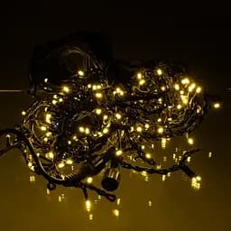 Уличная гирлянда Бахрома GarlandoPro 12 м 200 LED черная проволока Желтая 12MBY