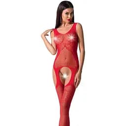 Бодистокинг Passion BS061 комбинезон имитация чулок S/M/L red