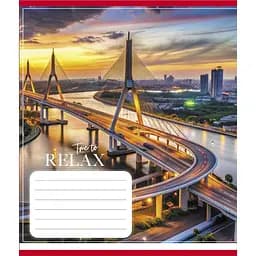 Зошит загальний "Міста в вогнях" Leader 096-630107K-5 в клітинку, 96 аркушів (959063)