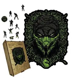 Деревяний фігурний пазл МК Рептилія, А4, Картонна коробка 100 елементів