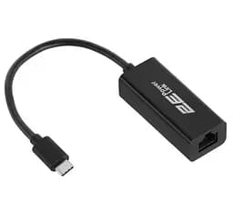 Сітковий адаптер USB Type-C - Ethernet 10/100/1000 Мбіт/сек 2E U2085T Black чипсет RTL8153 (2E-U2085T)