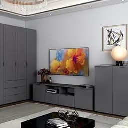 Комод Doros Рон 4 Графіт 2 фасади 2 шухляди 180х38х50 (44900234) - мініатюра 12