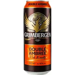 Пиво Grimbergen Double Ambree, темне, 6,5%, з/б, 0,5 л (797415)