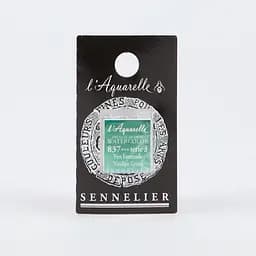 Акварельна фарба Sennelier, полукювета, S3, Вірідіановий зелений (Viridian Green)