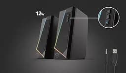 Trust Акустична система (Колонки) 2.0 GXT 609 Zoxa RGB Black - мініатюра 3