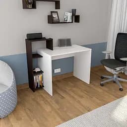 Письменный стол с полочками FH-Bremen 1120х750х550 мм Белый/Венге Темный