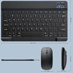 Бездротовий комплект Primo NB03 Bluetooth клавіатура і мишка - Black - мініатюра 8