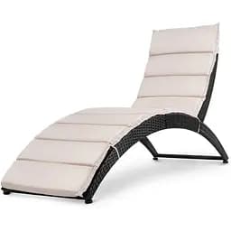 Садовий шезлонг Di Volio Ciampino чорний/білий