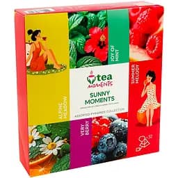 Чай фруктово-трав’яний Tea Moments Sunny Moments Асорті 4 смаки x 8 пірамідок
