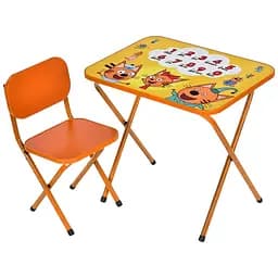 Дитячий столик Bambi M 5965-7 Три кота складний зі стільчиком цифри