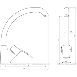 Змішувач для кухні Globus Lux Queensland GLQU-103S-BIG (8757) - мініатюра 4