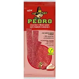 Цукерки Pedro Ремінці Полуниця жувальні 80 г (907543)