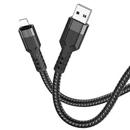 Кабель Hoco Lightning charging data cable U110, 120 см чорний 6931474770561