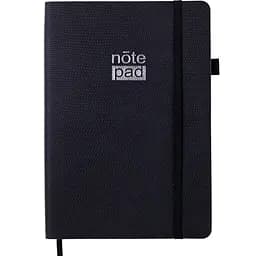 Блокнот діловий Buromax Respect А5 96 арк. в лінійку обкладинка штучна шкіра чорний (BM.295208-01)