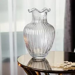 Ваза декоративна Small Wave скляна 24.5 см, прозорий Yiwu HP-1701 - мініатюра 3