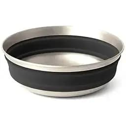 Миска складна Sea To Summit Detour Stainless Steel Collapsible Bowl L Beluga Black (1033-STS ACK039011-060105)