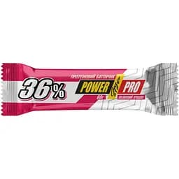 Протеїнові батончики Power Pro Protein Bar 36% Raspberry Crushon 1.2 кг (20 шт. x 60 г) 
