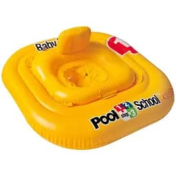 Плотик-круг Intex 56587 з отворами для ніг та спинкою 79х79 см жовтий (22639)