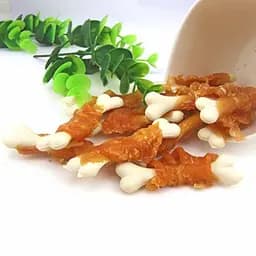 Ласощі для собак кальцієві кісточки з курячим м'ясом Селянські Смаколики 500 г