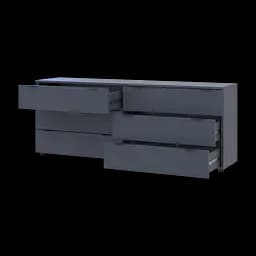 Комод Doros Рон 9 Графіт 6 Шухлядок 160х38х62 (41516176) - мініатюра 3