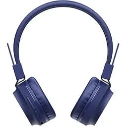 Беспроводные накладные наушники Hoco Promise W25, BT5.0, MicroSD, AUX, 300mAh, 12h, blue