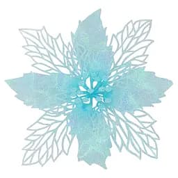 Ялинкова іграшка MIS LT Квітка Різдвяник 17х17х4 см блакитний