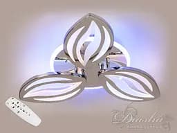 Стильна LED люстра з пультом, димером, підсвічуванням, 70W, хром