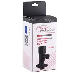 Кран кульовий кутовий Q Professional 1/2″X1/2″ NV-QP888 Black 000025136 - мініатюра 4