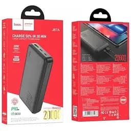 Зовнішній акумулятор Hoco J87A Tacker power bank 20000mAh чорний 6931474761033 - мініатюра 10